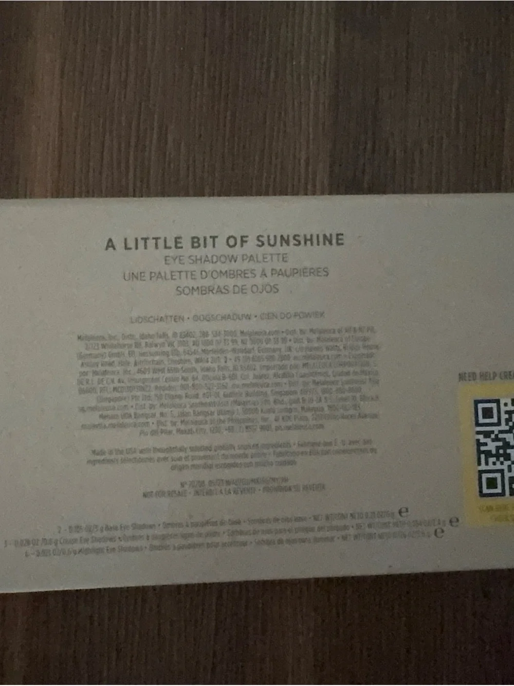 NEW Sei Bella A Little Bit of Sunshine Eyeshadow Palette 11 Shades